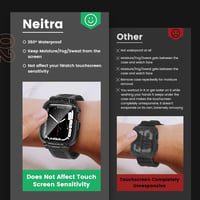 Neitra 3-in-1 360° Vízálló Védőtok Apple Watch Series 6 5 4 SE 2023 Órához 40 mm Pánttal - Strapabíró Sportszíj Ütésálló Kerettel 3