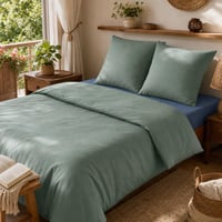 Set lenjerie anti-acarieni: cearșaf 100x200 + 2 huse pernă 80x80 + set bumbac 4 piese 135x200 1