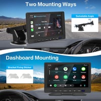 Hikity 7" IPS érintőképernyős vezeték nélküli CarPlay és Android Auto autórádió, FM-adóval és tolatókamerával 5