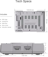 RETROFLAG PiStation Raspberry Pi 4 ház hűtőventilátor HDMI kábellel 2