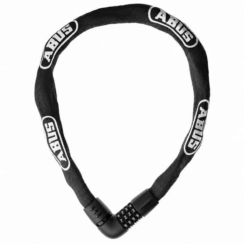Antifurt bicicletă cu lanț ABUS Tresor 6807C, 85 cm, negru, cu cifru — pentru piese/dezmembrări: cod de blocare necunoscut (stare: vezi a 2-a imagine)