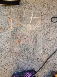 Suport de masă din acril woshilaoDS A6, 2 bucăți - Suport meniu transparent față-verso — defect, funcționează parțial: element cu marginea ruptă (stare: vezi a 2-a imagine) 3