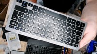 TECKNET bežična tipkovnica za PC i Android Smart TV, talijanski QWERTY raspored, tiha i ultra tanka, dugotrajna baterija, siva 8