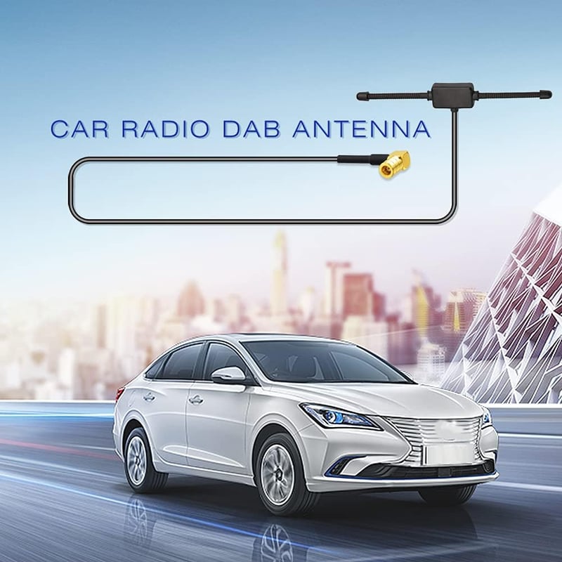 Eightwood DAB+ Szélvédő Antenna - 3m Kábeles Autórádió Antenna, Üvegre Szerelhető Patch Aerial Megoldás DAB Rádióhoz