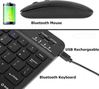 Bluetooth Vezeték Nélküli Billentyűzet és Egér Szett, Ultravékony Ergonomikus Újratölthető Kombó Apple iPad iPhone Samsung Tablet Android PC 13