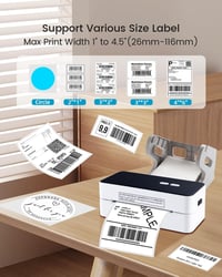 vretti Címkenyomtató USB - DHL Kompatibilis Szállítási Címkenyomtató 4x6 Méretben, Amazon, Etsy, Ebay, UPS Webshopokhoz, Windows/Mac Rendsze 3