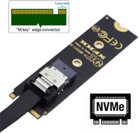 Xiwai NVME M.2 SSD hosszabbító kábel 40cm, SFF-8654 csatlakozóval 3