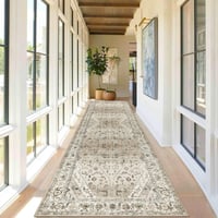 Cekene Boho Futószőnyeg 80x300 cm - Mosható, Csúszásmentes Hosszú Szőnyeg Konyhába, Előszobába, Hálóba - Vintage Mintás Poliészter Szőnyeg 1