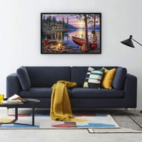 Bweissth 1000 darabos tóparti naplemente puzzle - Felnőtteknek és tinédzsereknek, poszterrel 7