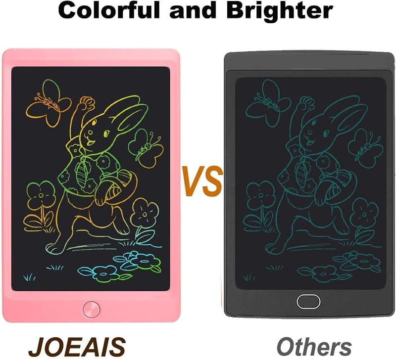 JOEAIS 8,5 colos rózsaszín LCD írótábla gyerekeknek, iskolába és irodába