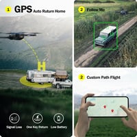 karuisrc K600 GPS Drón 1080P Kamerával, Beépített HD Kijelzős Távirányítóval, Összecsukható, Szélálló, SD Kártyával és Hordtáskával, Kezdőkn 3