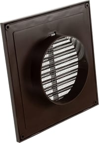 Vent Systems 100mm Kültéri Szellőzőrács 2db - Fürdőszobai Elszívó Fedél - Rovar, Madár és Rágcsálóvédelem - Barna Műanyag Szellőzőnyílás 10c 9