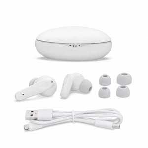 Bezdrôtové detské Bluetooth slúchadlá Belkin SOUNDFORM Nano, 85 dB — len puzdro a pár slúchadiel (stav: pozri 2. obrázok)