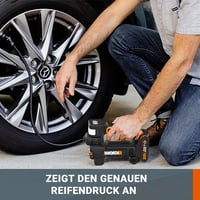 WORX PowerShare WX092 Akkumulátoros Kompresszor 10 Bar Nyomással, LED Világítással, SOS Vészfénnyel, Digitális Nyomásmérővel, Autógumi 3