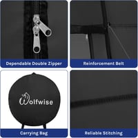 WolfWise Pop-Up Zuhanysátor - Hordozható Öltöző és WC Sátor, Kempingezéshez, Tágas Privát Tér, 4 Évszakos, Acél Váz, Poliészter 5