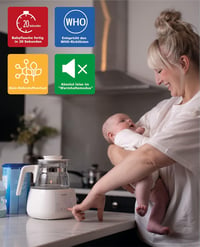 ÜneeQbaby Intelligens Bébiételmelegítő és Készítő Gép Cumisüveghez 2