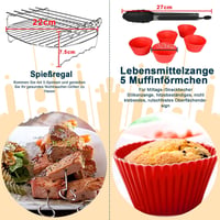 COSORI és Cecotec XXL légkeveréses sütő kiegészítő szett 12 db-os, 22 cm-es 5