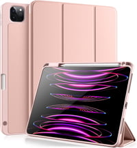Vobafe iPad Pro 11" Védőtok 2018-2022 Modellekhez - TPU Rugalmas Hátlap, Ceruza Tartóval, Automatikus Alvás/Ébresztés Funkcióval - Rózsaaran 1