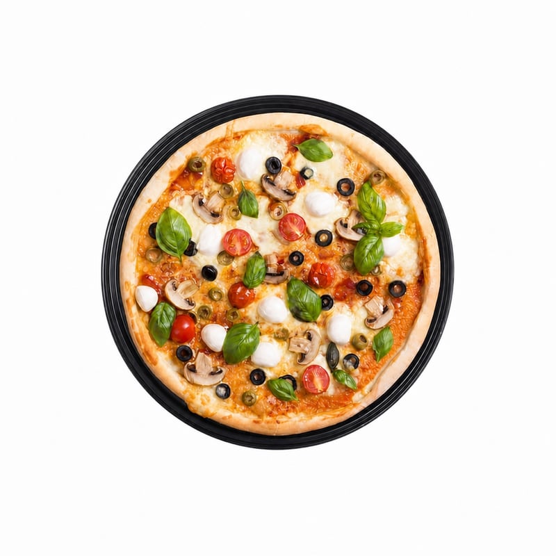 Tavă pentru pizza Relaxdays, rotundă, antiaderentă, oțel carbon, pentru pizza și tarte flambée, 32 cm, gri, 1 buc. (produs utilizat, set incomplet)