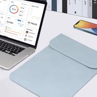 MacBook Pro 14 és 13,3" laptopokhoz vízálló HYZUO táska - halványkék 7
