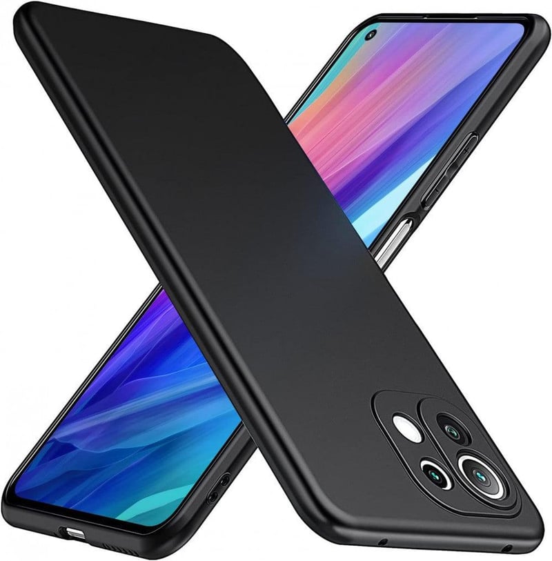 Xiaomi 11 Lite Fekete Csúszásmentes TPU Védőtok
