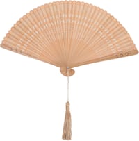 VOSAREA Bamboo Kézi Legyező - Vintage Japán-Kínai Stílusú Bambusz Legyező Esküvőre, Táncra, Partikra, Bojtos Díszítéssel, 18 cm 1