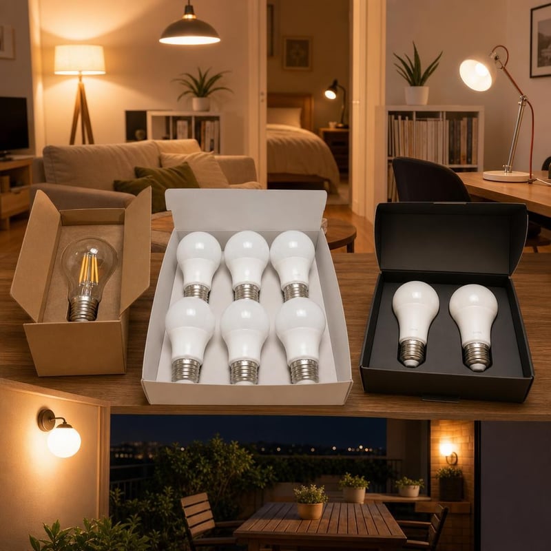 Sada LED žiaroviek na sťahovanie: 12x E27 LED + 2x E27 smart LED