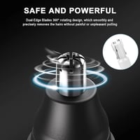 WENIVO Újratölthető Orr- és Fülszőrnyíró, IPX7 Vízálló Szemöldök és Arc Trimmelő, USB-C Töltés, 9000 RPM Motor, Férfiaknak és Nőknek 6
