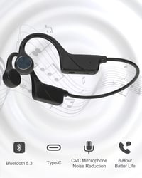 SANOTO Bluetooth 5.3 Csontvezető Nyitott Fülhallgató - Vízálló, Sportos, Hosszú Üzemidő 2