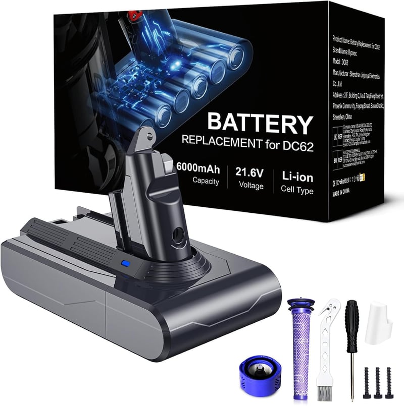 Dyson V8 porszívó 6000mAh-s kompatibilis akkumulátor - Absolute, Animal, Fluffy modellekhez