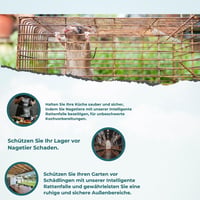 Anti9 Élvefogó Egércsapda - Prémium Fém Patkányfogó Kerti és Otthoni Használatra - Állítható Érzékenységű, Újrahasználható Csapda Egereknek, 4