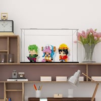 TDEU Akril Vitrin LEGO Figurákhoz - Fekete Alapú Porvédő Kiállító Doboz Funko Pop Modellekhez, Akciófigurákhoz - 35 x 25 x 15 cm 5