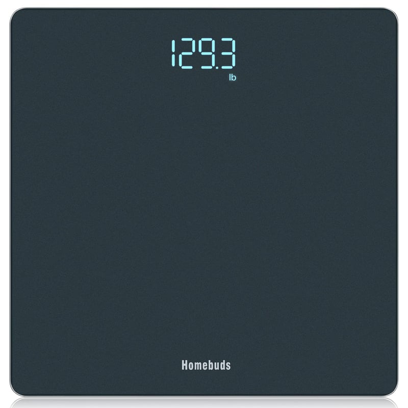 Homebuds Digitális Fürdőszobai Mérleg - Precíziós Technológiával, LED Kijelzővel, Automata Be/Ki Kapcsolással, 180kg Teherbírással, Elegáns 