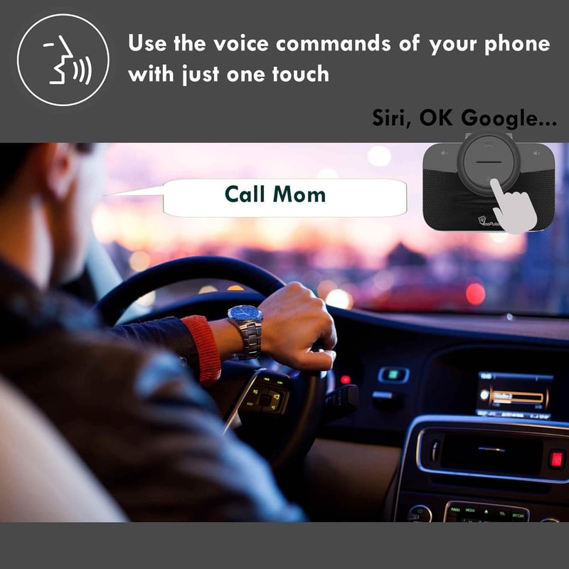 VeoPulse B-PRO 2 Bluetooth Kihangosító Autóba - Automatikus Csatlakozás, Világítás, Biztonságos Telefonálás Vezetés Közben
