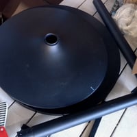 Masă de bar rotundă Amazon Basics, masă bistro pentru interior, negru, 59,9x59,9x106,4 cm, stare utilizată 2