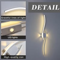 minifair 120 cm Modern Fali LED Lámpa - Fehér Akril Világítás Kiegészítő Fényforrással, Folyosóhoz, Lépcsőházba, Nappaliba, Fürdőszobába,  3
