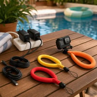 Vízi kamera-kaland: 3 db vízálló úszópánt + 2 db 30 W GaN USB-C gyorstöltő + 2 db 1,5 m kábel 1
