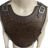 HiiFeuer Sárkányos Viking Harcos Bőr Mellvért - LARP és Cosplay Középkori Páncél 6