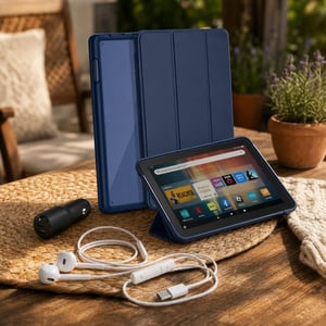 Pachet accesorii tabletă TCL 8": husă + încărcător auto 42W + 2x căști USB-C