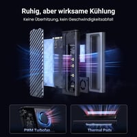 UGREEN USB 4 M2 SSD Ház 40Gbps - NVMe Külső Merevlemez Tok Thunderbolt 4/3 Kompatibilis, Windows/Linux/Mac Mini M4/MacBook Pro M4 Támogatás 3