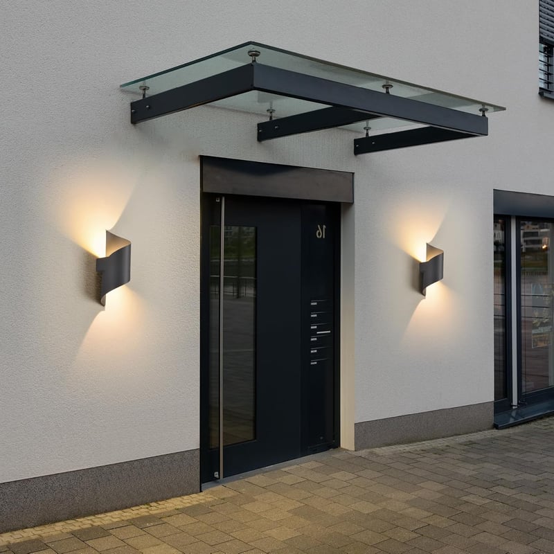 KUKAK LED Kültéri-Beltéri Fali Lámpa, 10W, IP65 Vízálló, 3000K Meleg Fehér, Modern Fel-Le Világító Dekoratív Alumínium Falikar Kertbe, Nappa