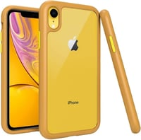 iPhone XR Okkersárga Átlátszó Ultravékony Ütésálló Szilikon Védőtok 1