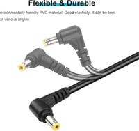 GINTOOYUN DC 5.5x2.5mm Hosszabbító Kábel, 90 Fokos, 3m, 18AWG Réz Tápkábel Biztonsági Kamerákhoz, LED Szalaghoz, CCTV Rendszerekhez 6