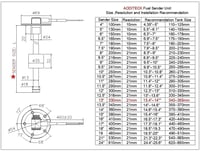 AODITECK 33cm-es Üzemanyagszint Érzékelő Hajókhoz és Autókhoz - Bontott 4
