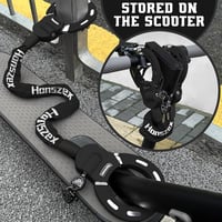 Honszex Biztonsági Lakat E-rollerhez - 92 cm Acélbilincs Kulcsos Zár Fekete Színben, Elektromos Kerékpárhoz, Rollerhez, Motorhoz, Bevásárlók 2