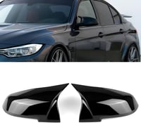 GSRECY Fényes Fekete Visszapillantó Tükör Borítás BMW F20 F21 F30 F36 X1 E84 Kompatibilis - M4 Stílusú Autó Külső Tuning Szett (2 db) 2