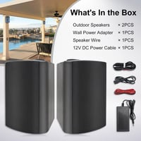 Herdio 5.25" Bluetooth Vízálló Kültéri Hangszóró - 200W Sztereó Hangzás, Beltéri-Kültéri Használat, Forgatható Fali Konzol, Fekete 10