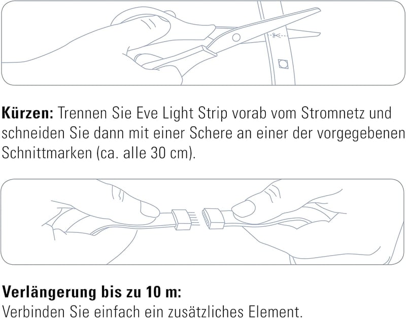Eve Light Strip Okos LED Szalag - Színes Hangulatvilágítás Otthonra, 2 Méteres, Állítható RGB Fénycsík, HomeKit Kompatibilis