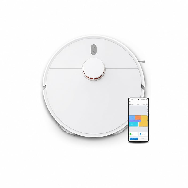 Robotický vysávač a mop Xiaomi Robot Vacuum S10+, 4000 Pa, biely – Použitý — Chýba k nemu nabíjačka (stav: pozri 2. obrázok)