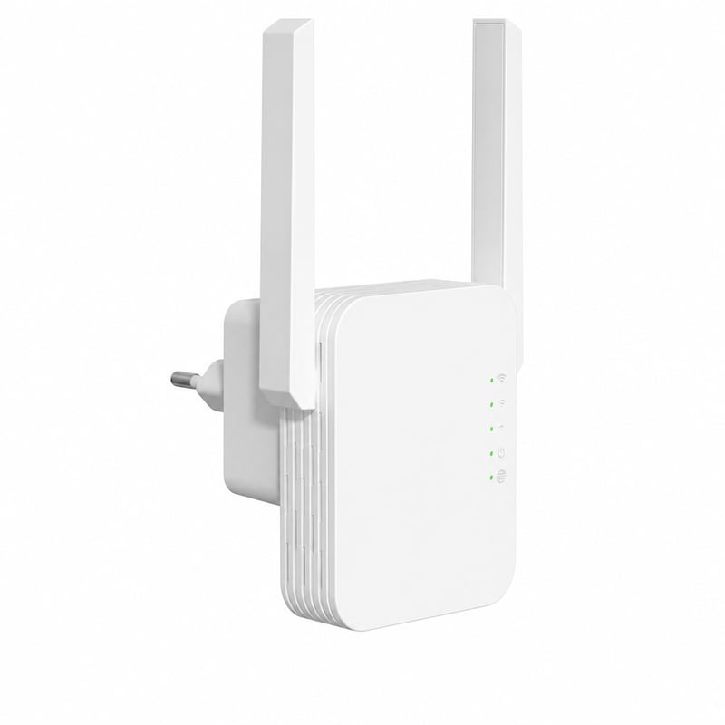 Zosilňovač WiFi signálu STRONG N300 Mbit/s, zásuvkový WLAN opakovač, WPS, LAN port — chýba napájací kábel (stav: pozri 2. obrázok)
